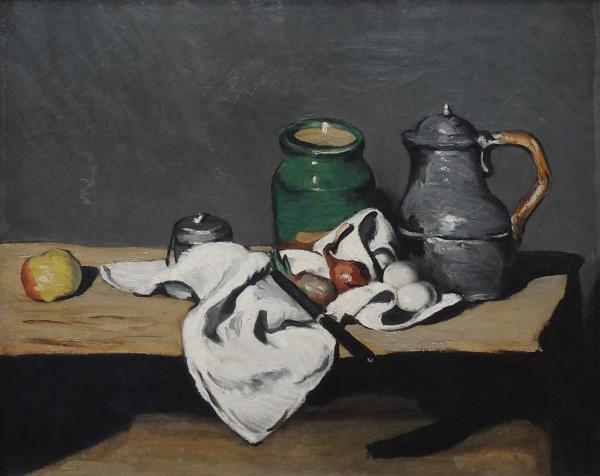 "Nature morte à la bouilloire", Paul Cézanne, 1867-1869.