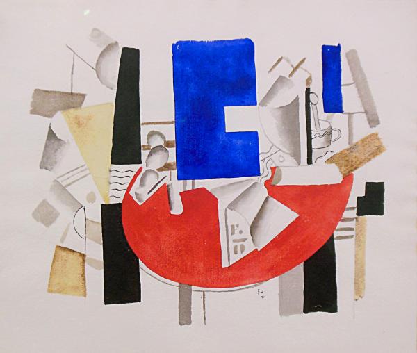 "Nature morte à la table rouge", Fernand Léger, 1920.