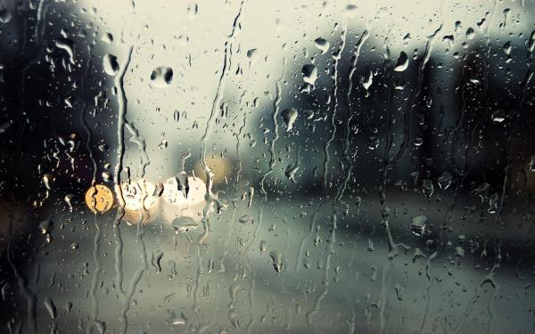 Rain on window