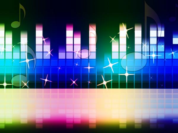 Rainbow Music Background Means Instruments Musical Or Classical