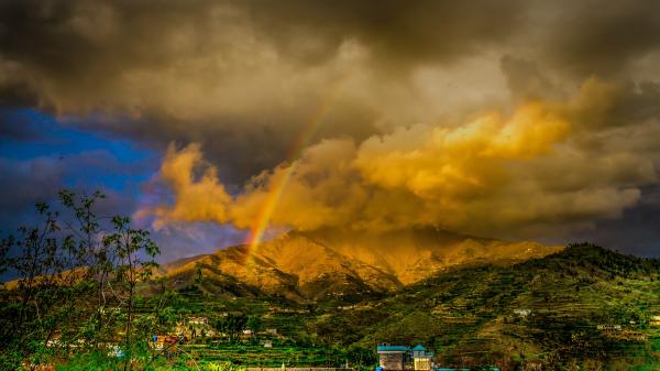Rainbow on Top of the Mountain