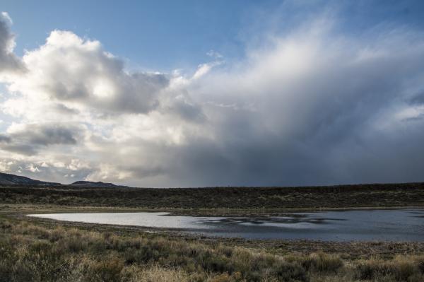 Raining on Mahleur National Wildlife Refuge, Oregon