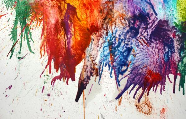 Random Colorful Paint Splat Background