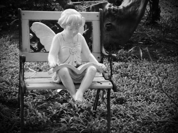 Reading Angel Garden Ornament
