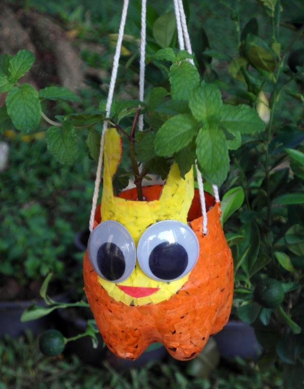 Recycled Bottles Craft Plant Pot