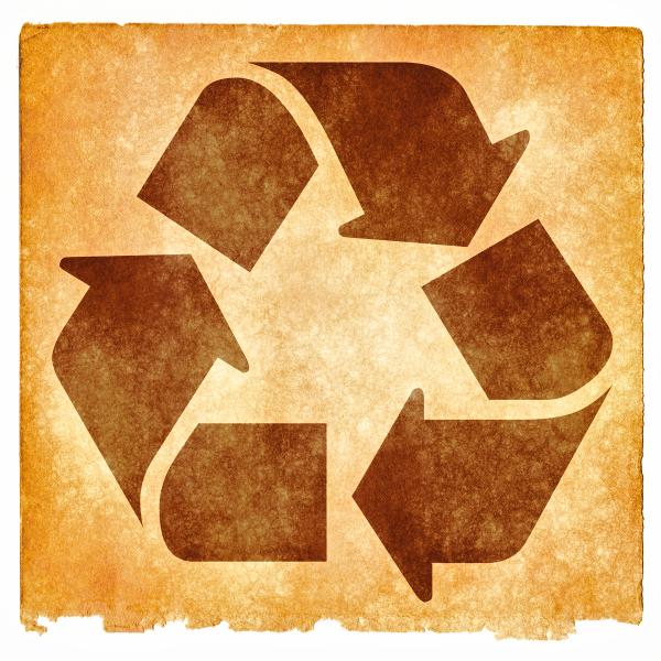 Recycling Grunge Sign