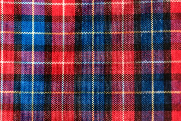 Red, Black, and Blue Tattersall Textile