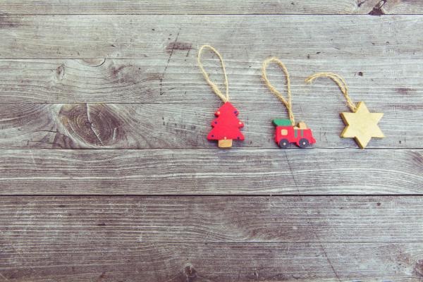 Red Christmas Tree and Car Hanging Ornament