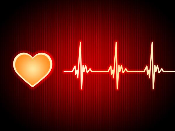 Red Heart Background Shows Pumping Blood And Alive