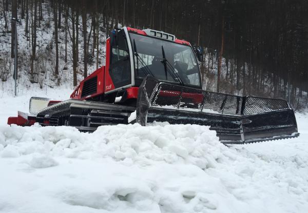 Red ratrak snowcat