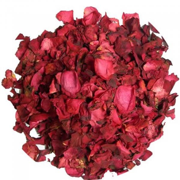 Red rose petals