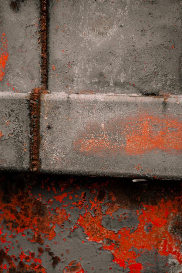 Red Rusted Metal Surface