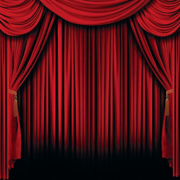 Red stage curtain