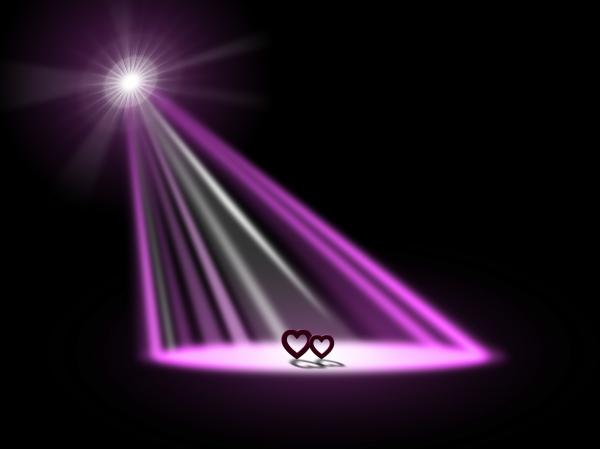 Red Stage Means Lightsbeams Of Light And Drama