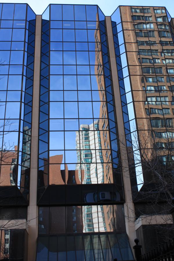 Reflection of a building in a building
