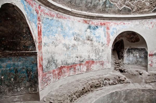 Remains ruin in ancient Pompeii city