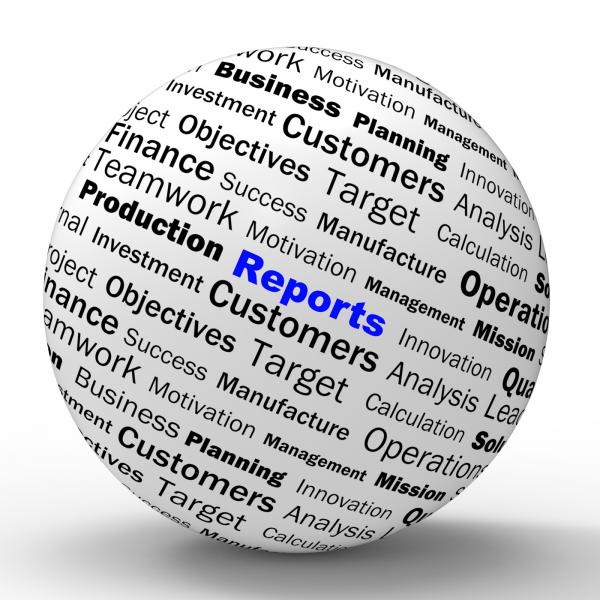 Reports Sphere Definition Means Statistical Diagram Or Company Financi