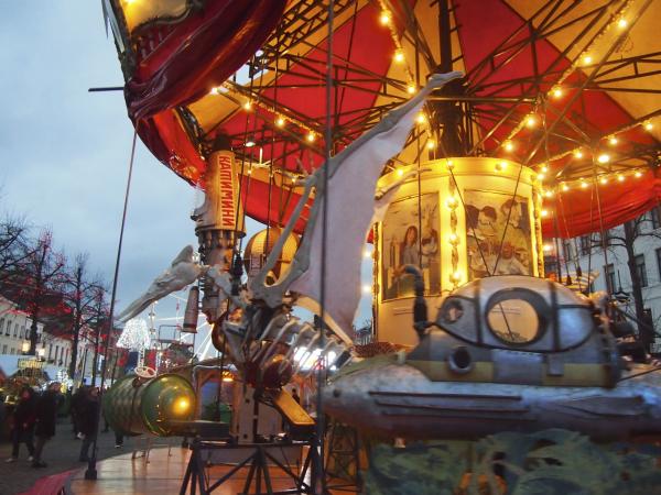 Retro Artistic Merry go round in Brussel