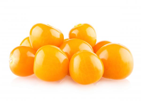 Ripe physalis isolated on white