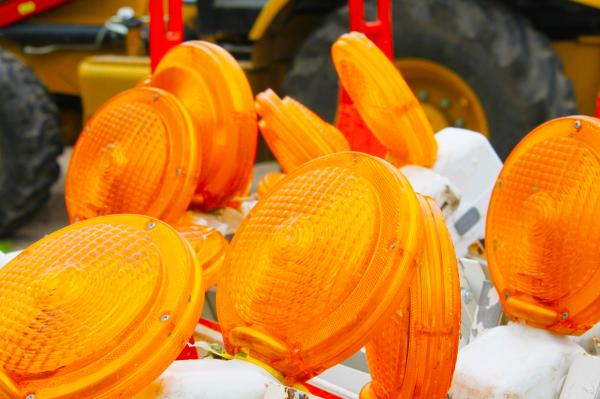 Road work flashers