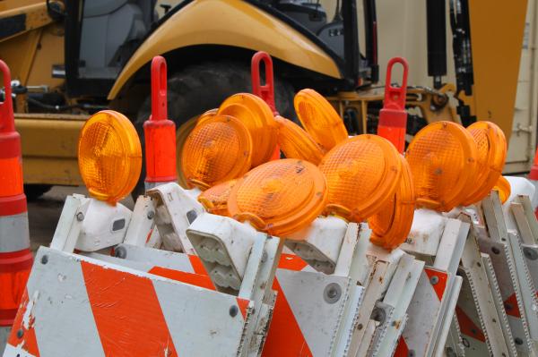 Road work flashers