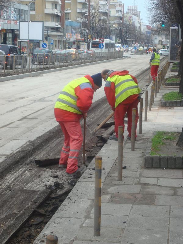 Road workers