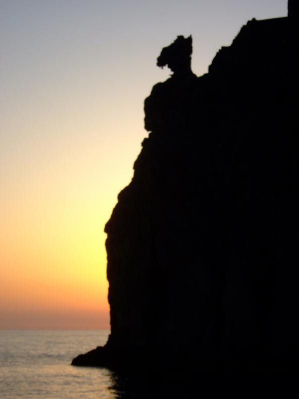 Rock and sunset