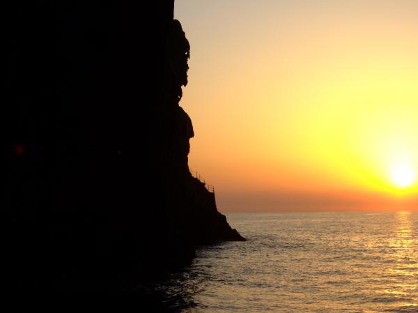 Rock and sunset