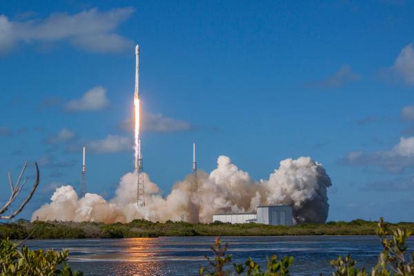 Space rocket launching