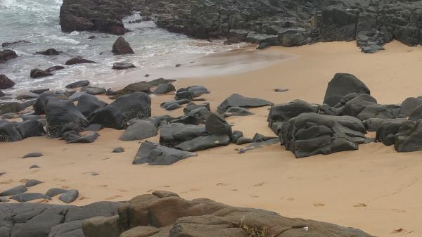 Rocks and sand