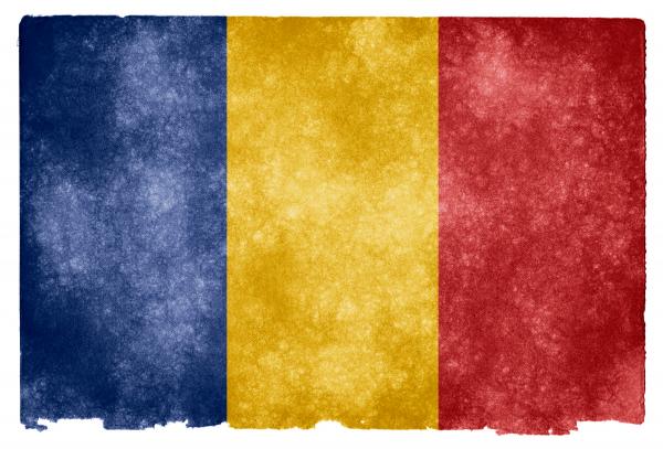 Romania Grunge Flag