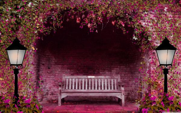 Romantic bench