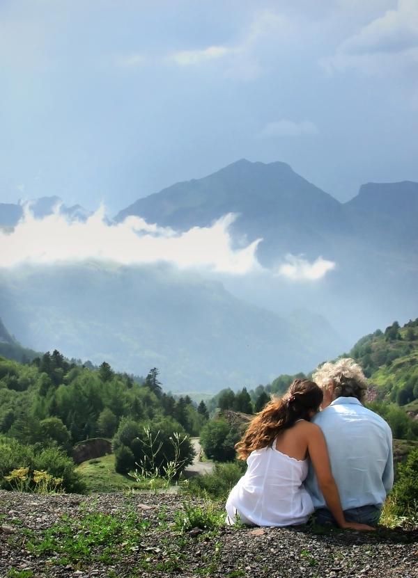 Romantic couple enjoying the view