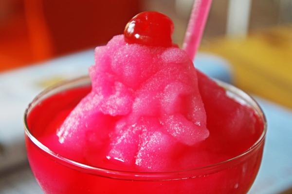 Rose berry cocktail with stick