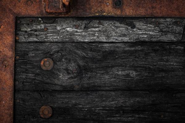 Rotting Wood and Metal Frame