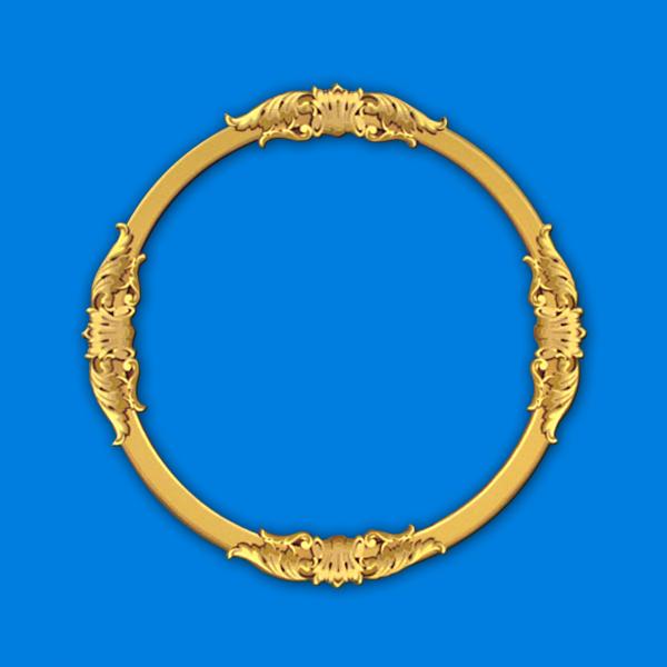 Round Golden Frame
