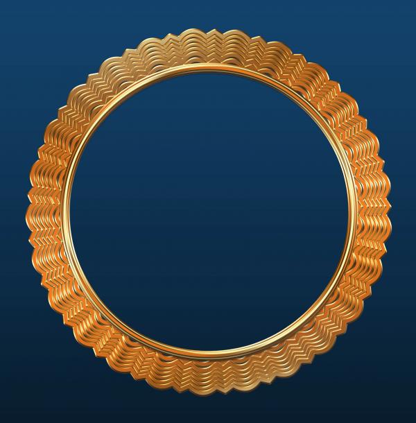Round Golden Framing