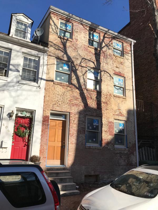 Rowhouse under construction, 404 George Street, Baltimore, MD 21201