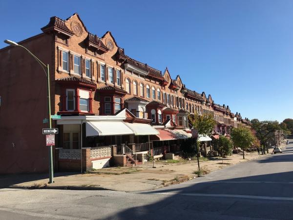 Rowhouses, 2100 block of Homewood Avenue (east side), Baltimore, MD 21218