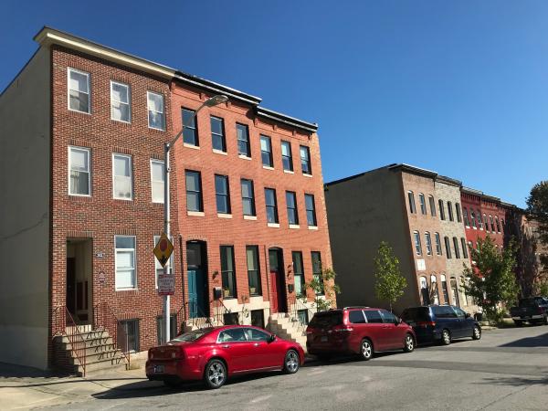 Rowhouses, 300 block of E. Lanvale Street (north side), Baltimore, MD 21202
