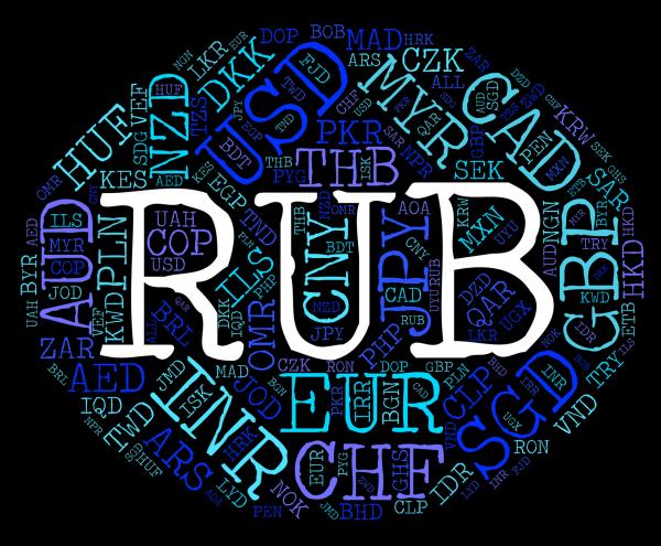 Rub Currency Shows Worldwide Trading And Currencies