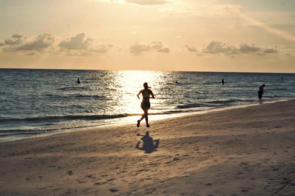 Running on beach