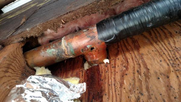 Rusted drainpipe