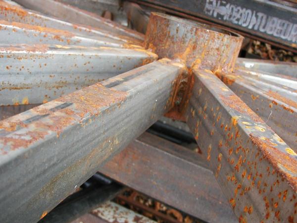 Rusted metal bars