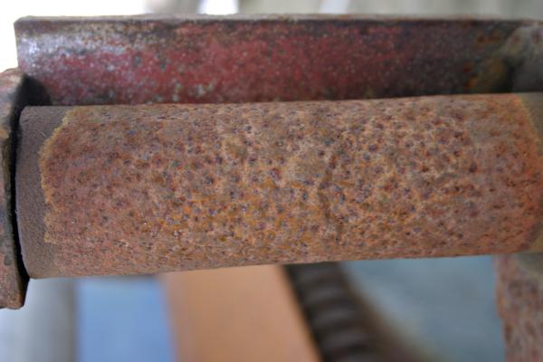 Rusted metal pipe