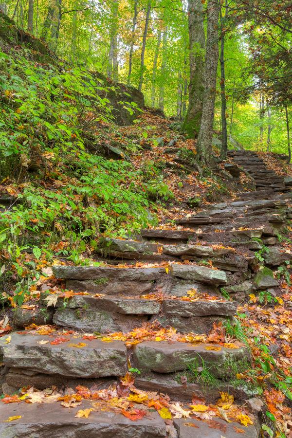 Rustic Autumn Staircase - HDR
