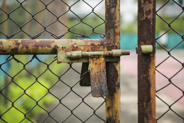 Rusty fence