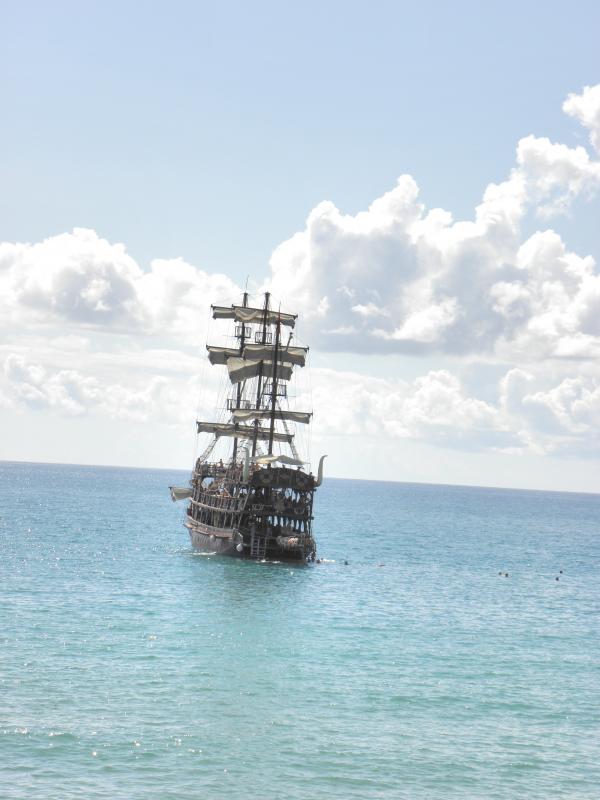 Sailing ship in Mediterranea