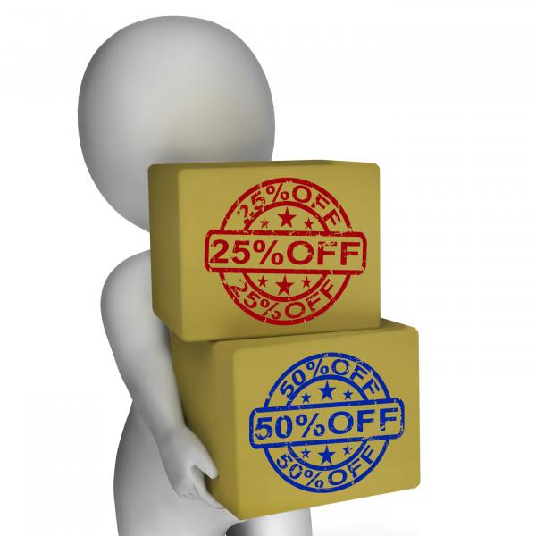 Sale Boxes Show 25 Reduced Price