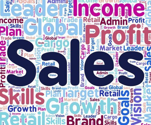 Sales Word Shows Text Retail And Words